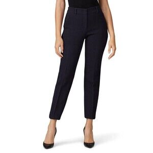 EMPORIO ARMANI Stretch Wool Slim Pants 40 Navy Blue Suit Trouser Office B56